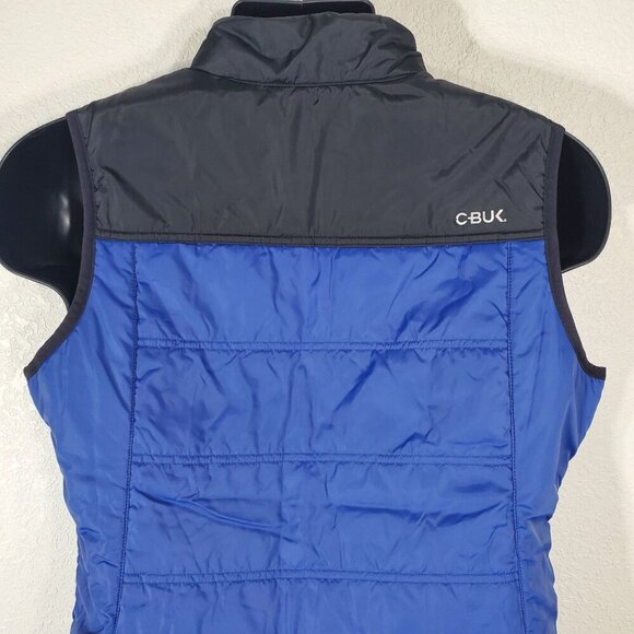 Cbuk By Cutter & Buck Womens Puffer Vest Medium Blue & Gray Colorblock - Picture 4 of 9
